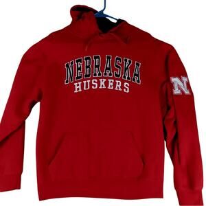Vintage Stadium Athletics Hoodie Mens L Maroon Nebraska Huskers College Sports